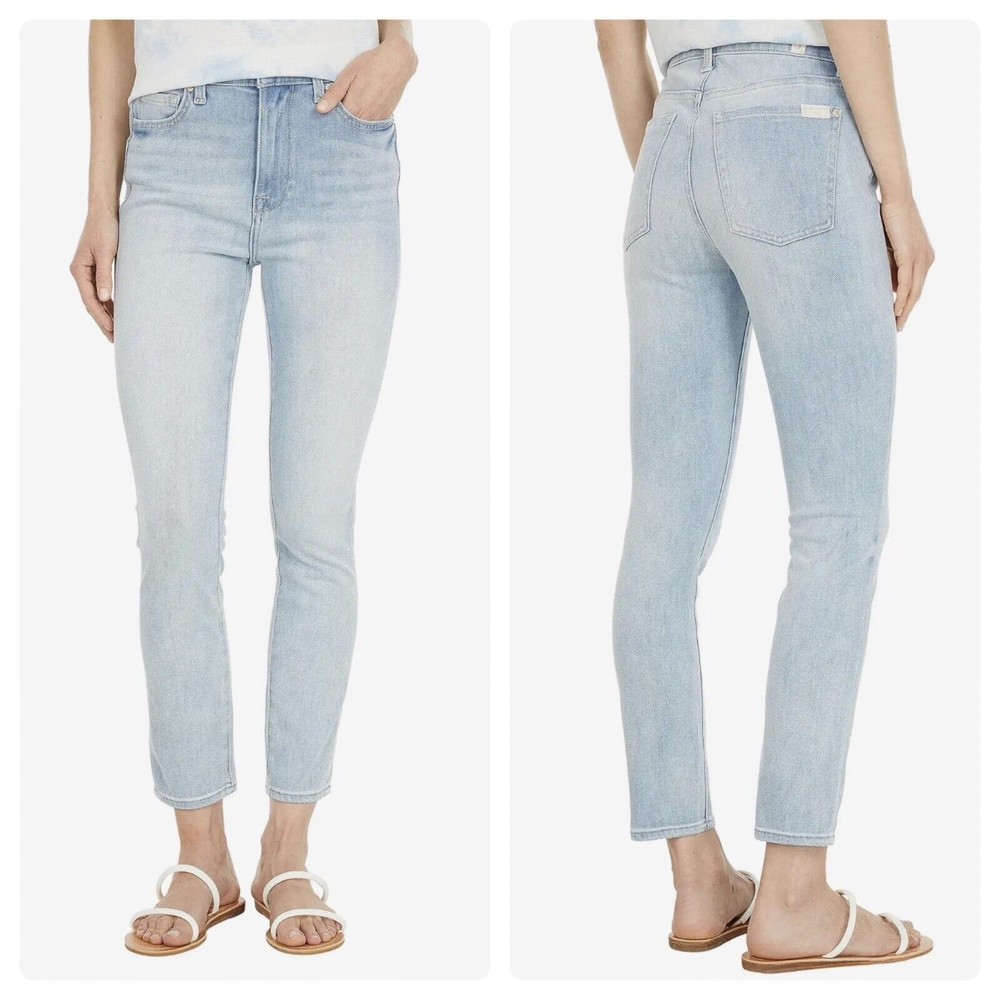 7 For All Mankind Light Wash Skinny Jeans